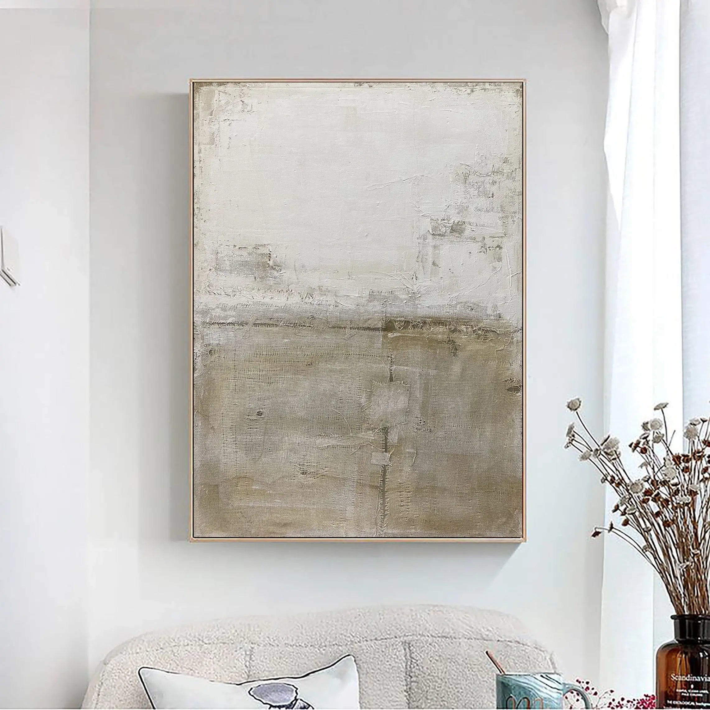 Wabi Sabi Inspired Wall Art | Textured Neutral Organic Abstract #JJ 111