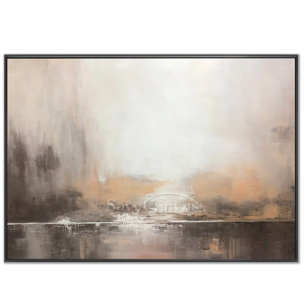 Large Horizontal Abstract Painting | Living Room Wall Art Oil Canvas #TC 057