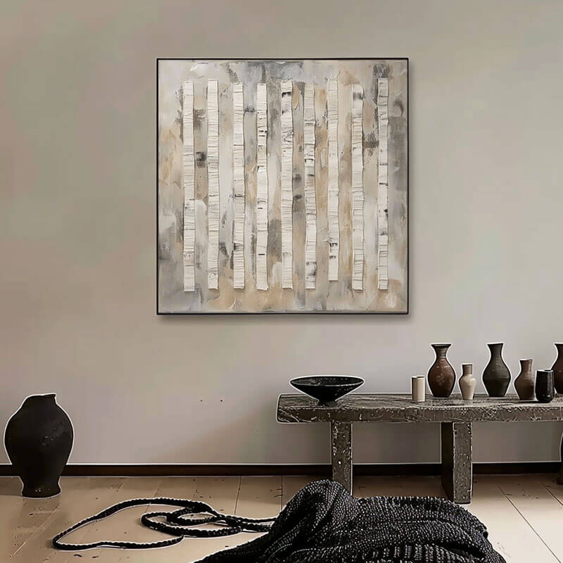 Japandi Style Dining Room Wall Art | Wabi-sabi Textured Print #AA 372