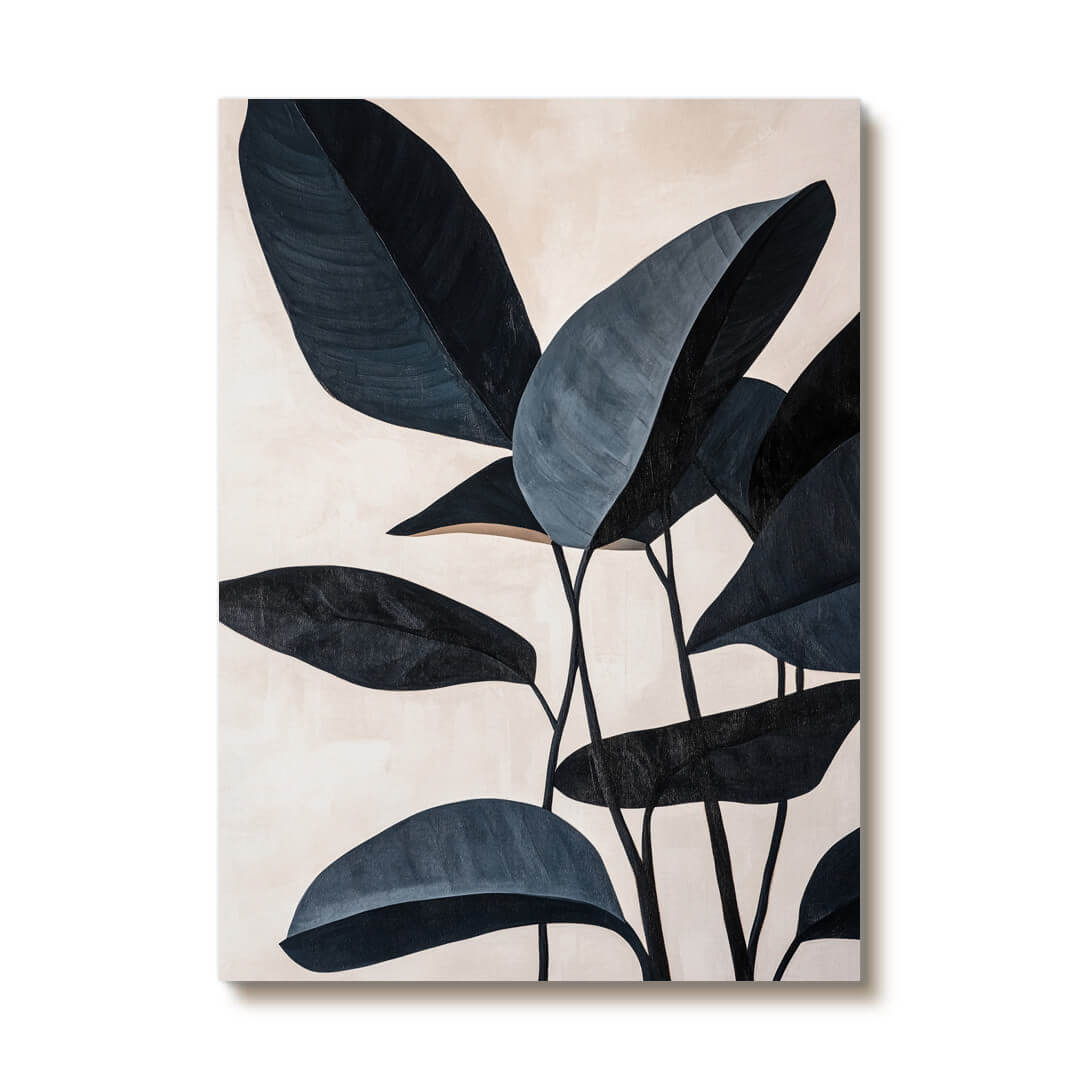 Modern Botanical Leaf Painting | Minimalist Wall Art #AA 061
