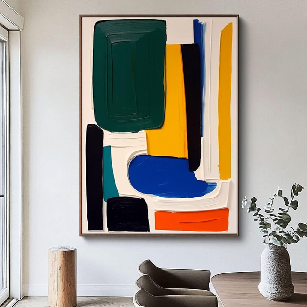 Contemporary Eclectic Wall Decor | Bold Multi-Color Abstract Art