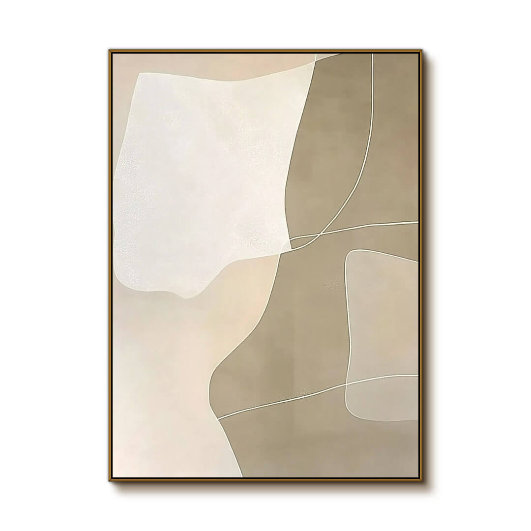 Calming Minimalist Wall Decor - Organic Abstract Art for Home #JJ 434