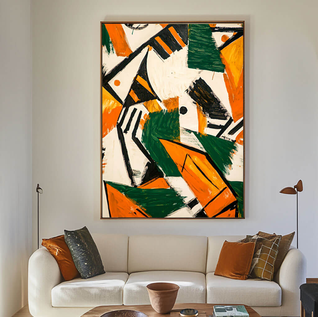 Dynamic Geometric Composition | Modern Abstract Wall Art #AA 148
