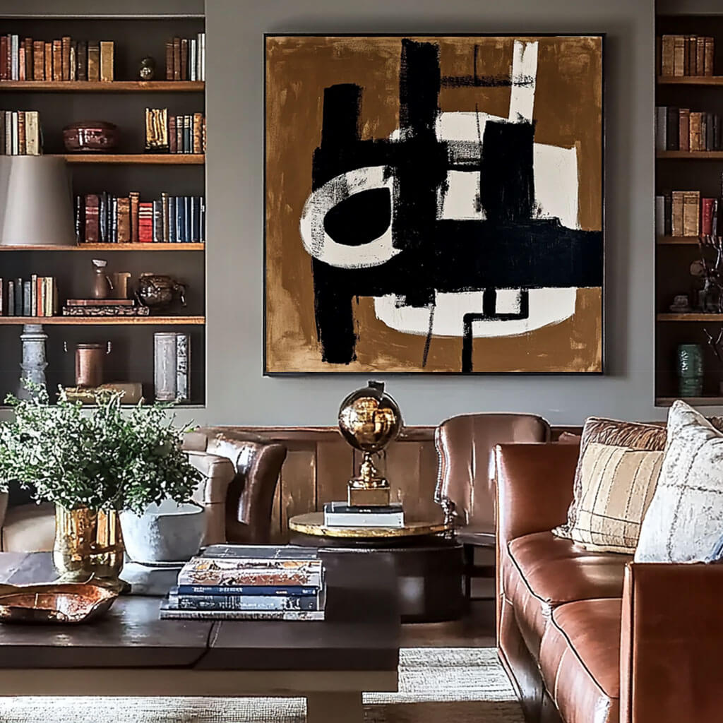 Abstract Expressionist Art | Large Square Canvas Painting #AA 250