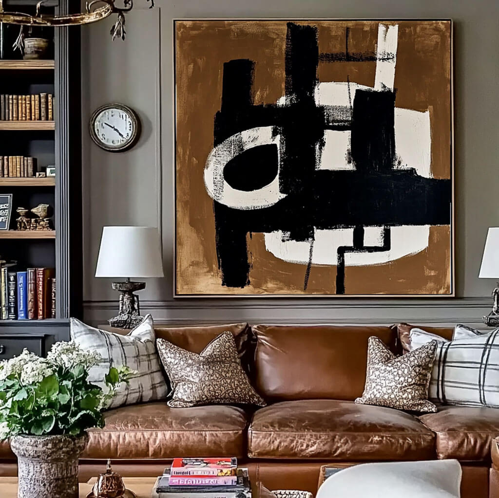 Abstract Expressionist Art | Large Square Canvas Painting #AA 250