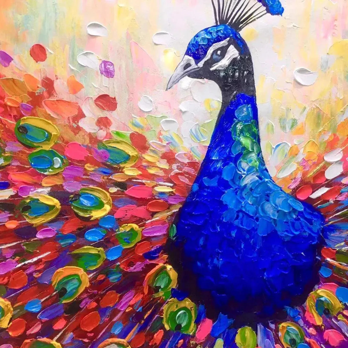 Colorful Peacock Painting | Vibrant Animal Wall Art #AA 124