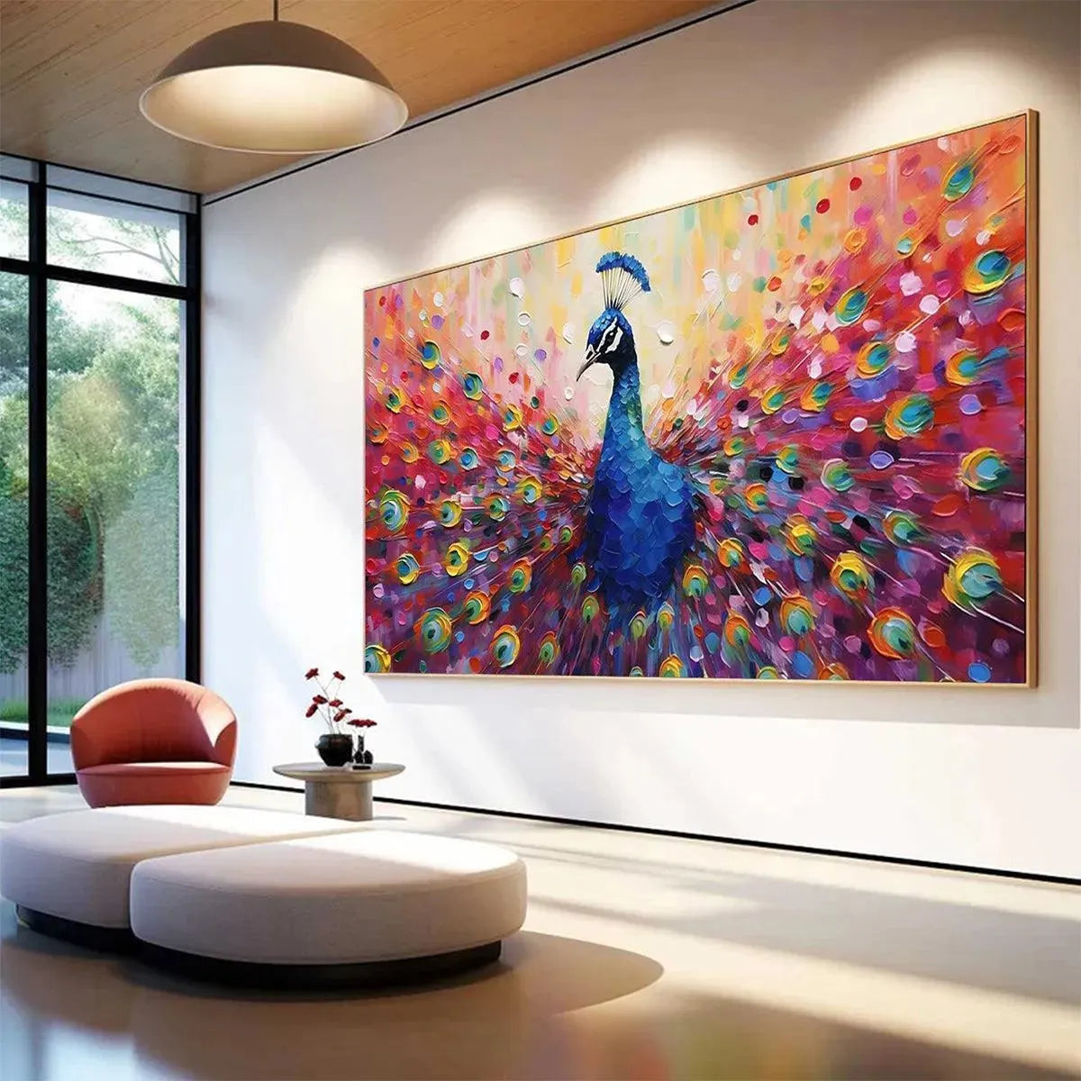 Colorful Peacock Painting | Vibrant Animal Wall Art #AA 124