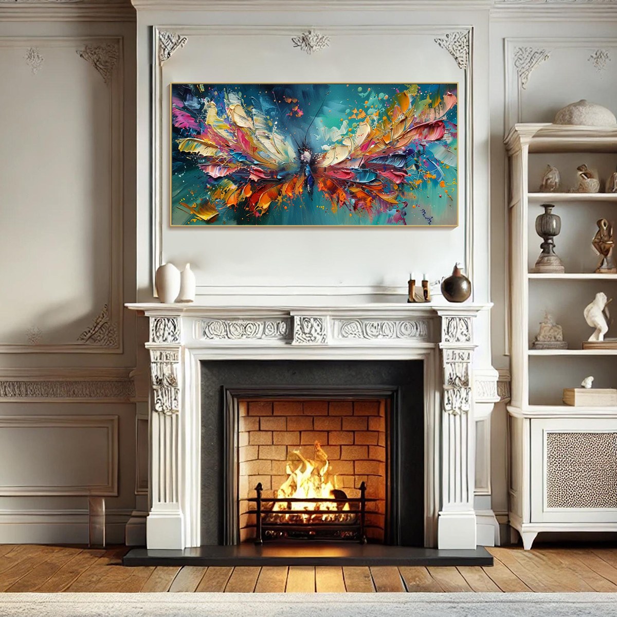 Colorful Abstract Butterfly Painting | Vibrant Animal Wall Art #AA 125