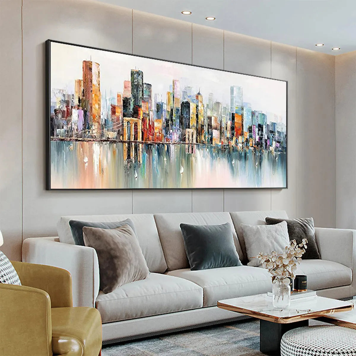 Colorful Abstract Cityscape | Modern Urban Wall Art #AA 083