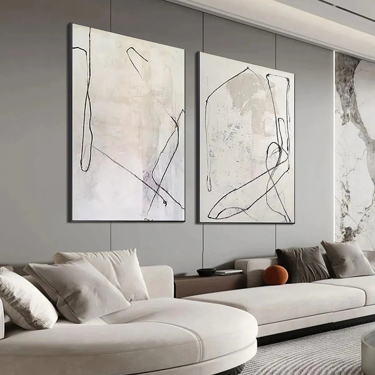 Abstract Expressionist Painting Set | Black & White Art #AA 212