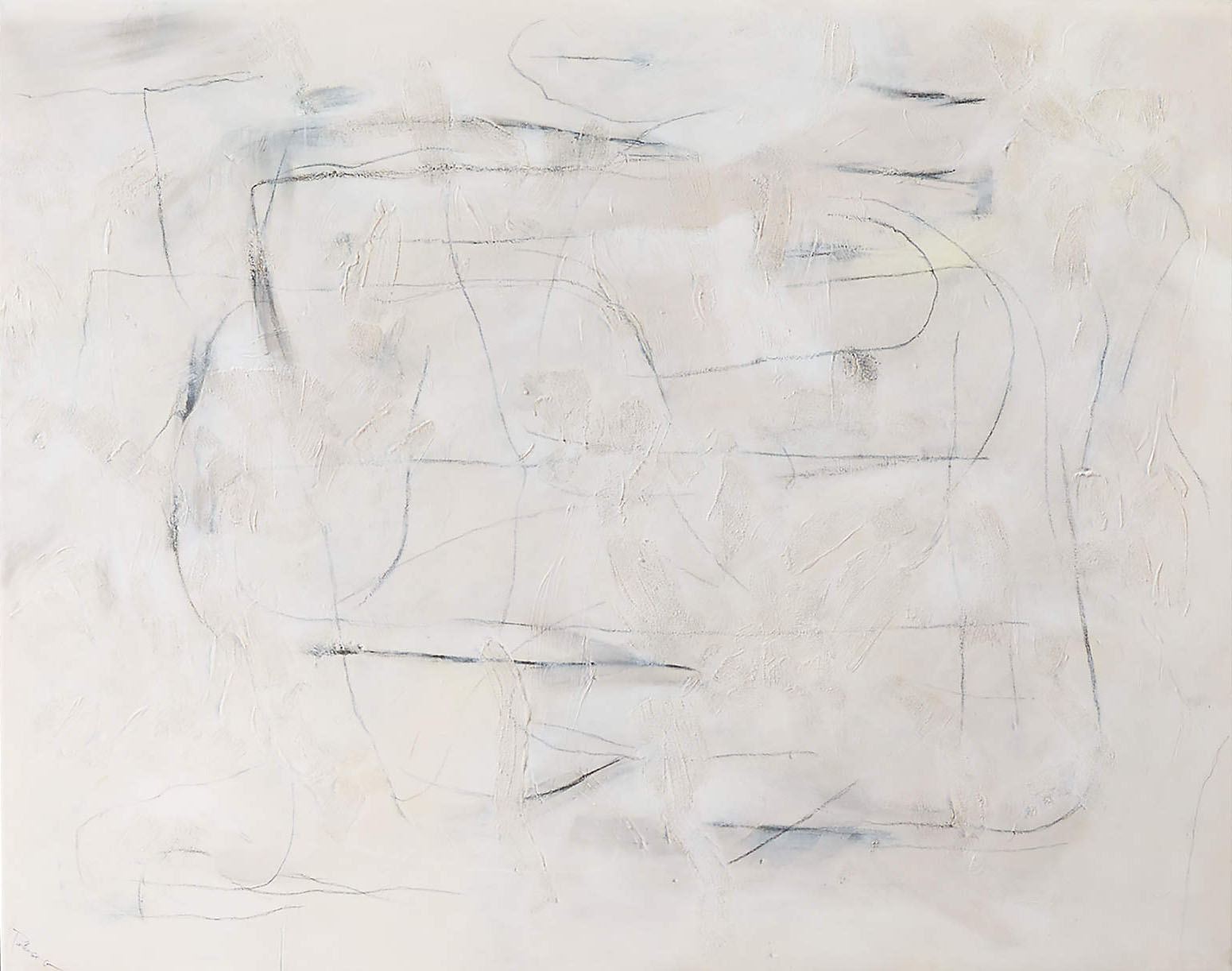 Minimalist Abstract Oil Painting - Subtle Lines #TC 139