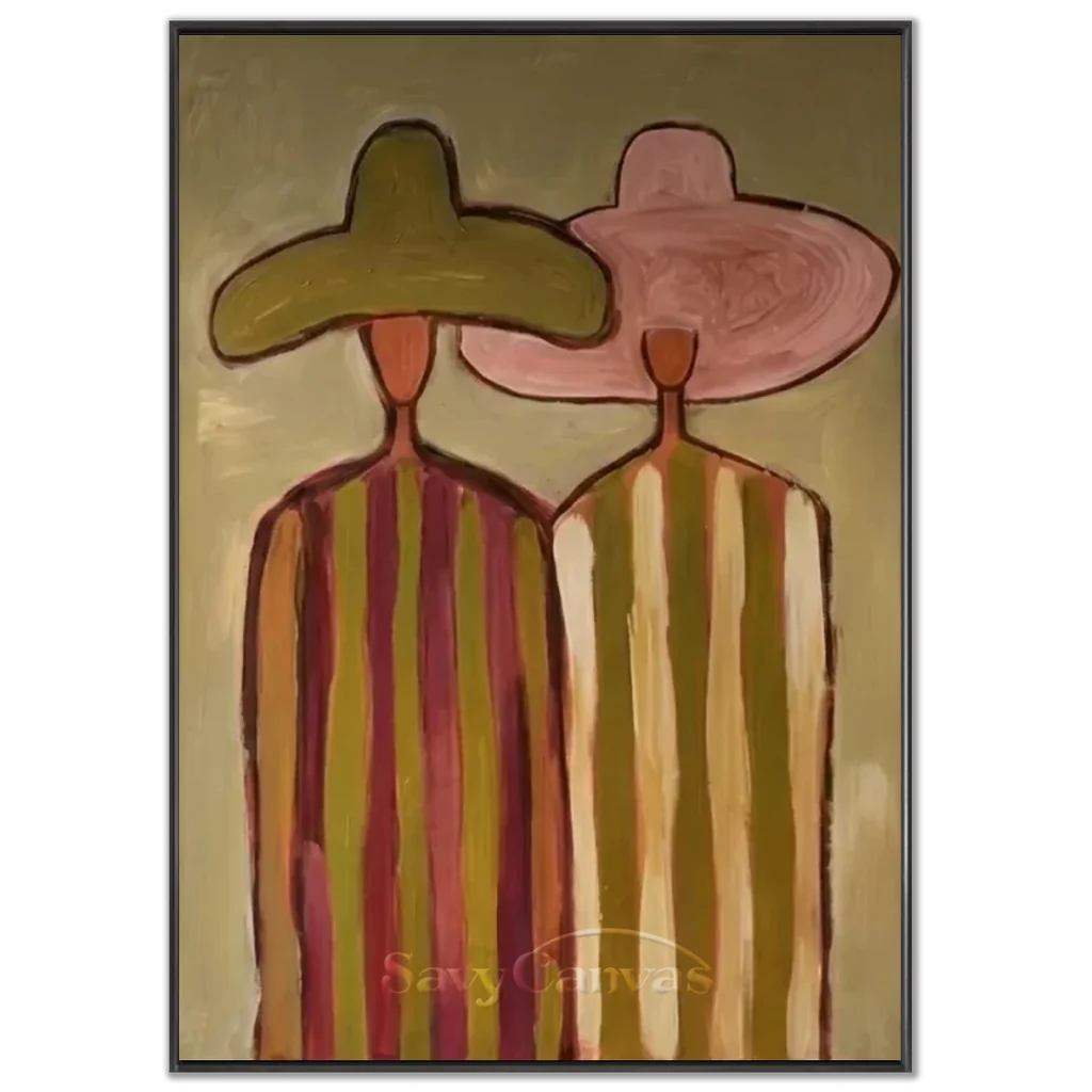 Minimalist Figurative Oil Painting, Retro Canvas #SS 324