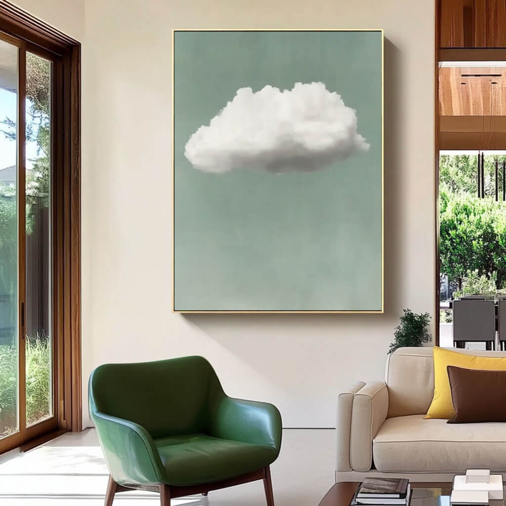 Minimalist Cloud Painting | Serene Sky Wall Art #AA 074