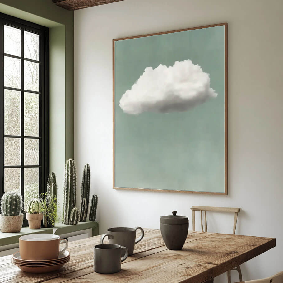 Minimalist Cloud Painting | Serene Sky Wall Art #AA 074