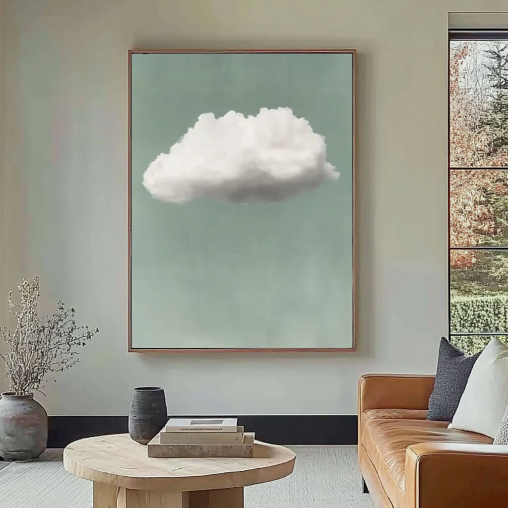 Minimalist Cloud Painting | Serene Sky Wall Art #AA 074