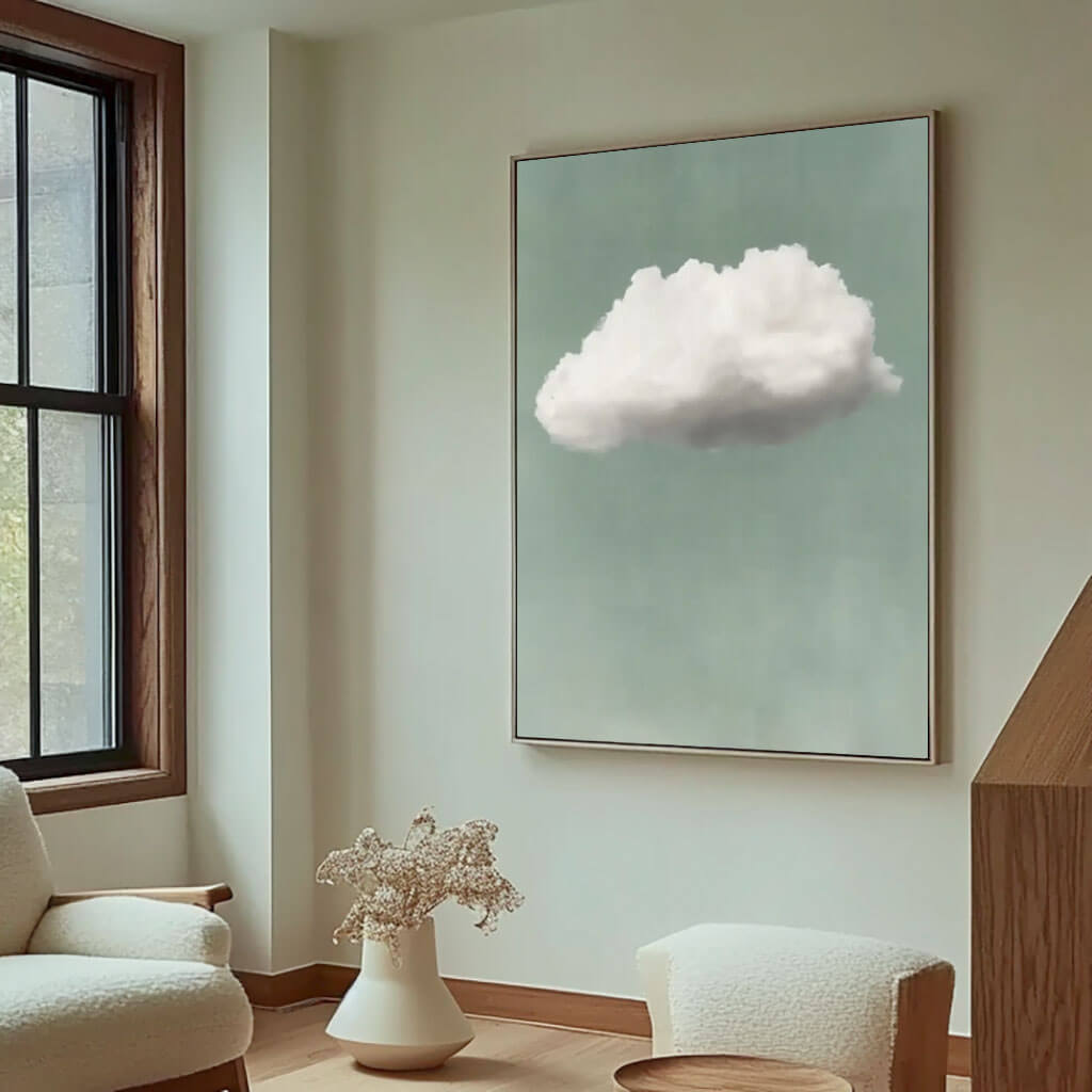 Minimalist Cloud Painting | Serene Sky Wall Art #AA 074