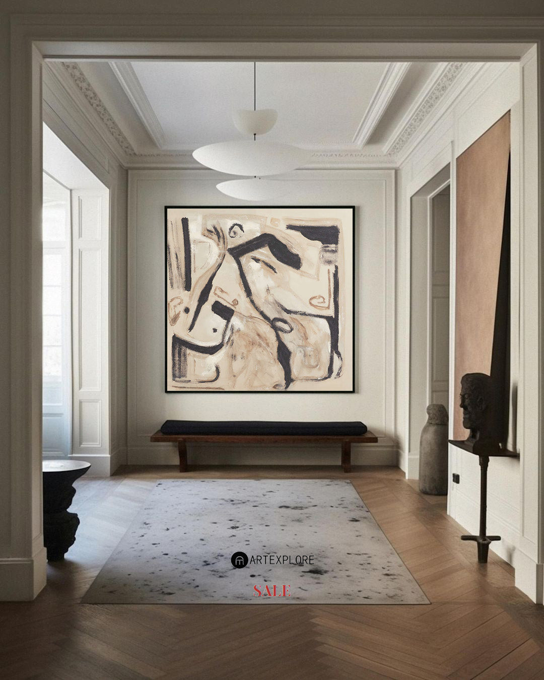 Contemporary Abstract Expressionist Art | Graffiti Style Line Painting #AA 399