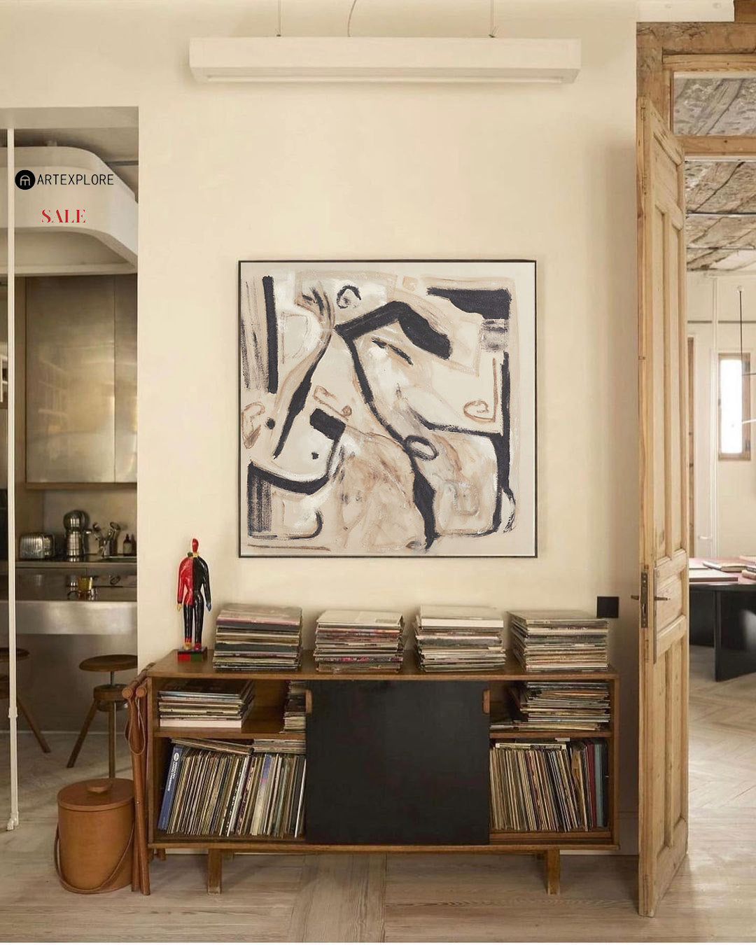 Contemporary Abstract Expressionist Art | Graffiti Style Line Painting #AA 399