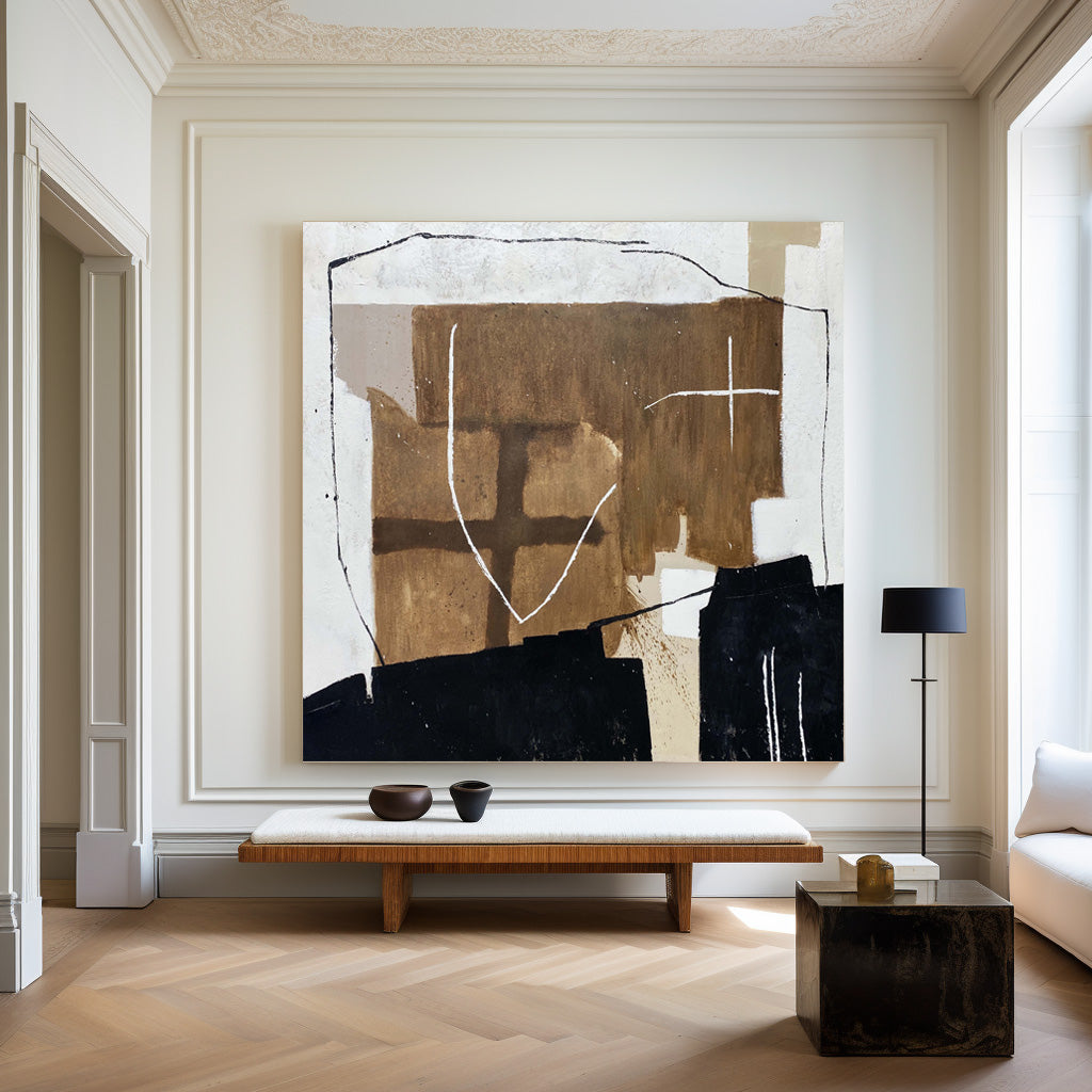 Japandi Style Square Canvas | Wabi-sabi Inspired Wall Picture