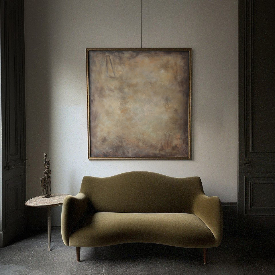 Moody Atmospheric Cloudscape Painting | Ethereal Abstract Print #AA 391