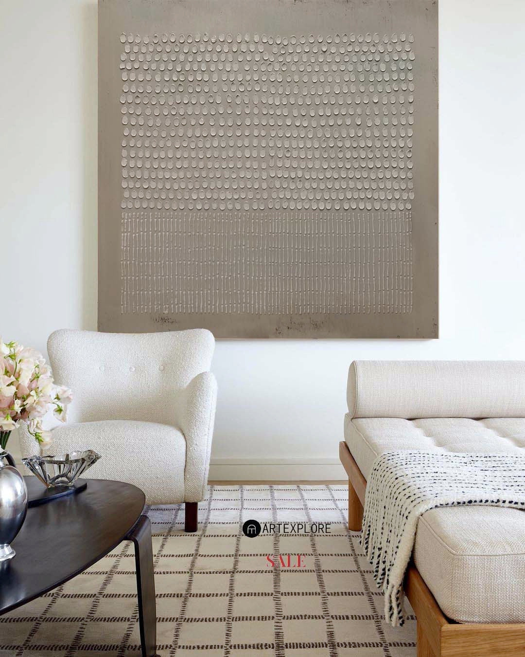 Wabi-sabi Style Textured Art | Japandi Neutral Canvas Print