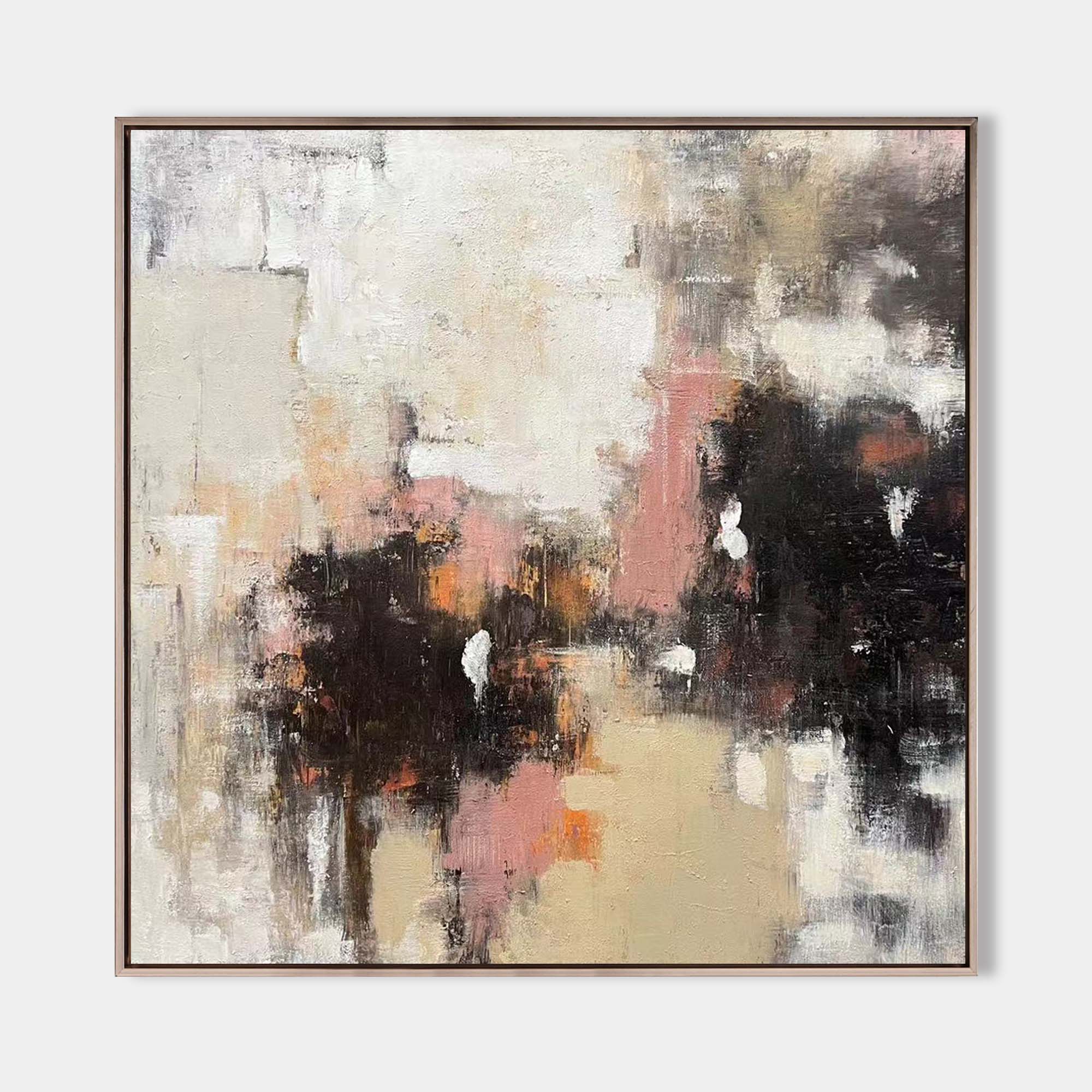Hand-Painted Abstract Canvas Art | Modern Neutral Decor #AA 291