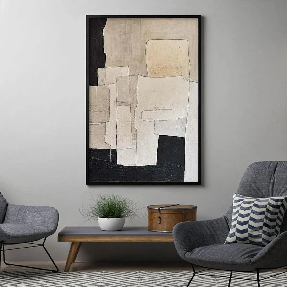 Abstract Architectural Painting | Modern Cityscape Art #AA 214