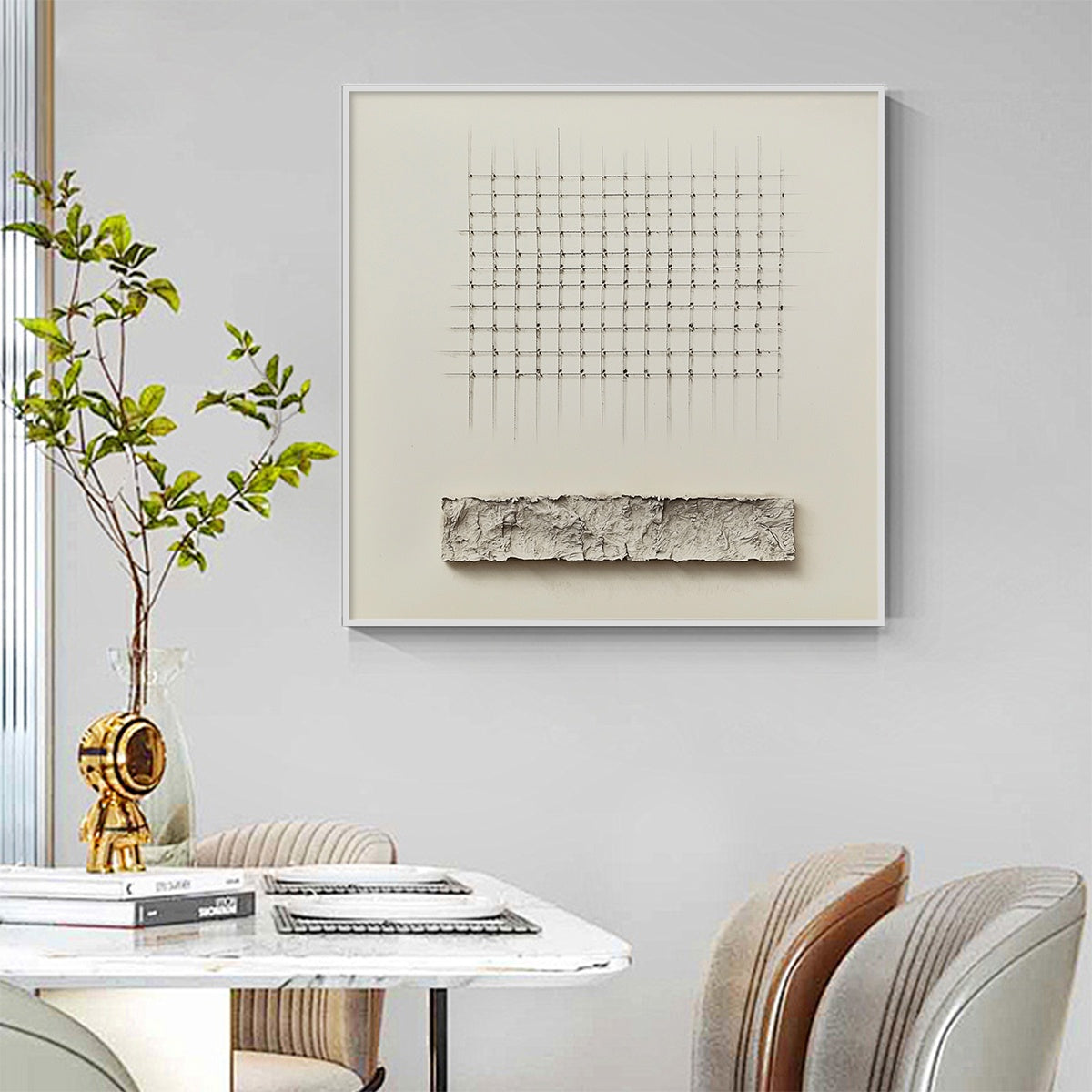 Conceptual Minimalist Art | 3D Textured Drawing #AA 130