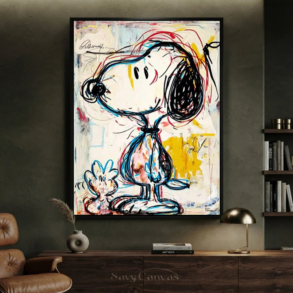 Pop Art Original Snoopy Hand-painted Canvas #SS 265