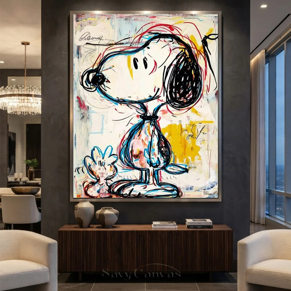 Pop Art Original Snoopy Hand-painted Canvas #SS 265
