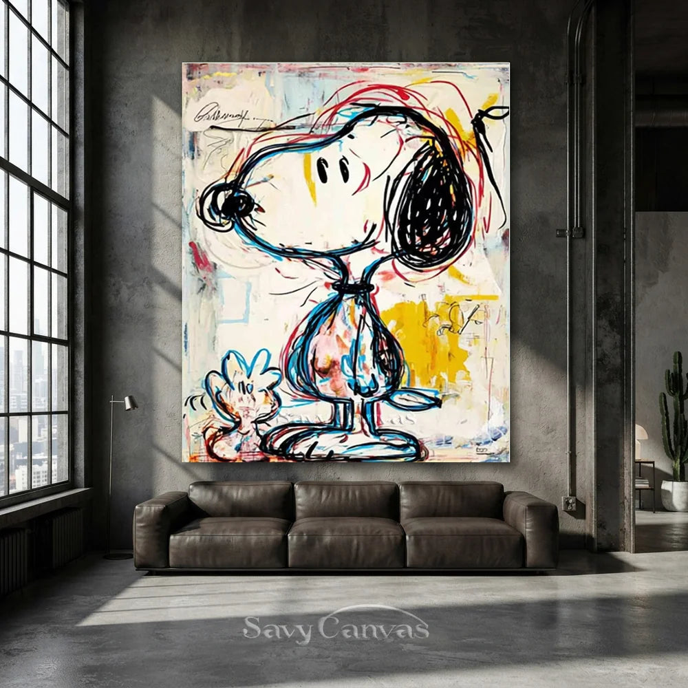 Pop Art Original Snoopy Hand-painted Canvas #SS 265