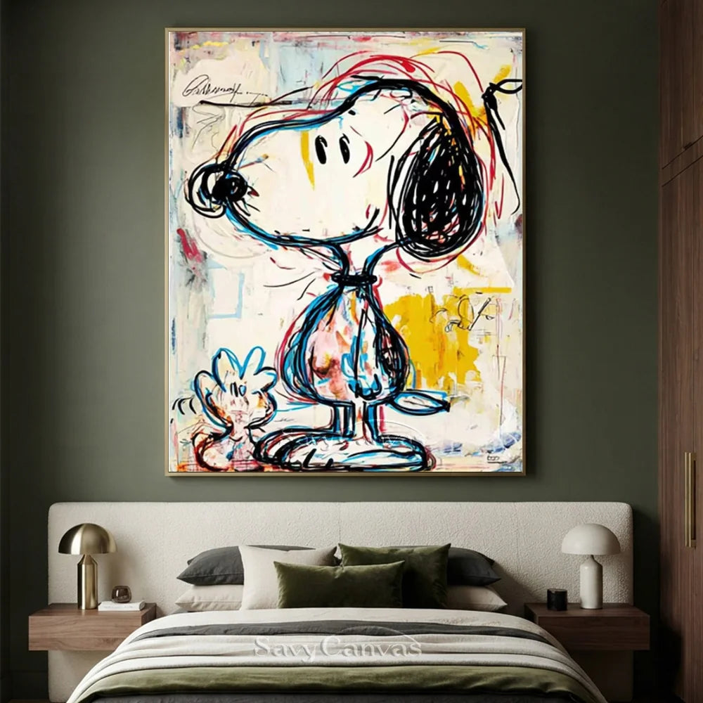 Pop Art Original Snoopy Hand-painted Canvas #SS 265