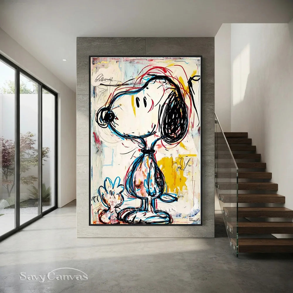 Pop Art Original Snoopy Hand-painted Canvas #SS 265