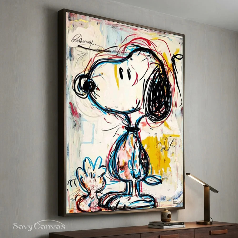 Pop Art Original Snoopy Hand-painted Canvas #SS 265