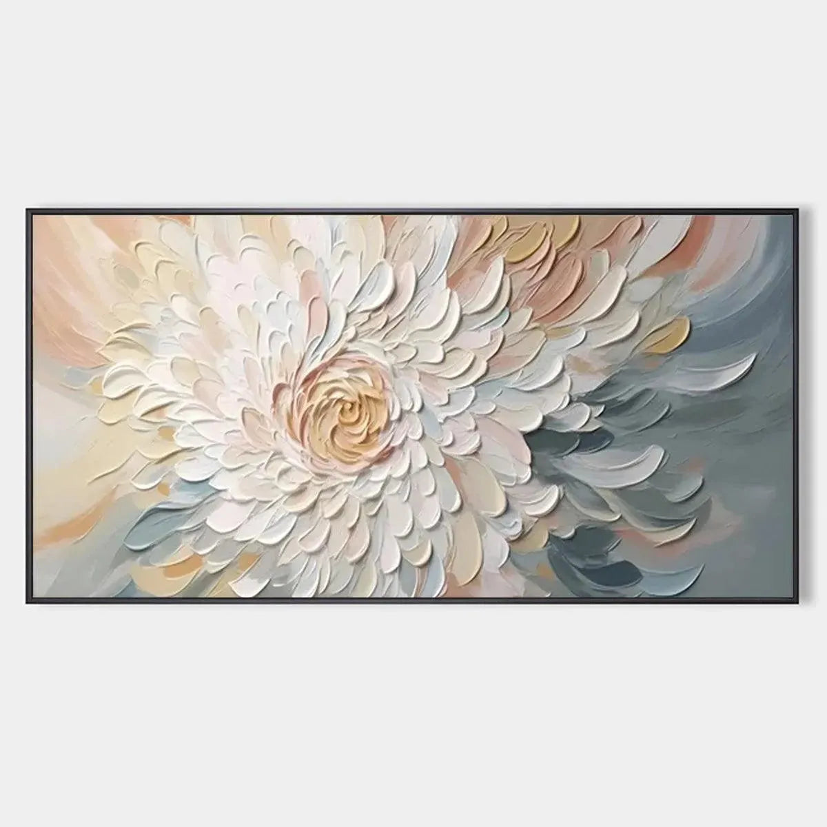Textured 3D Abstract Flower | Impasto Floral Wall Art #AA 134