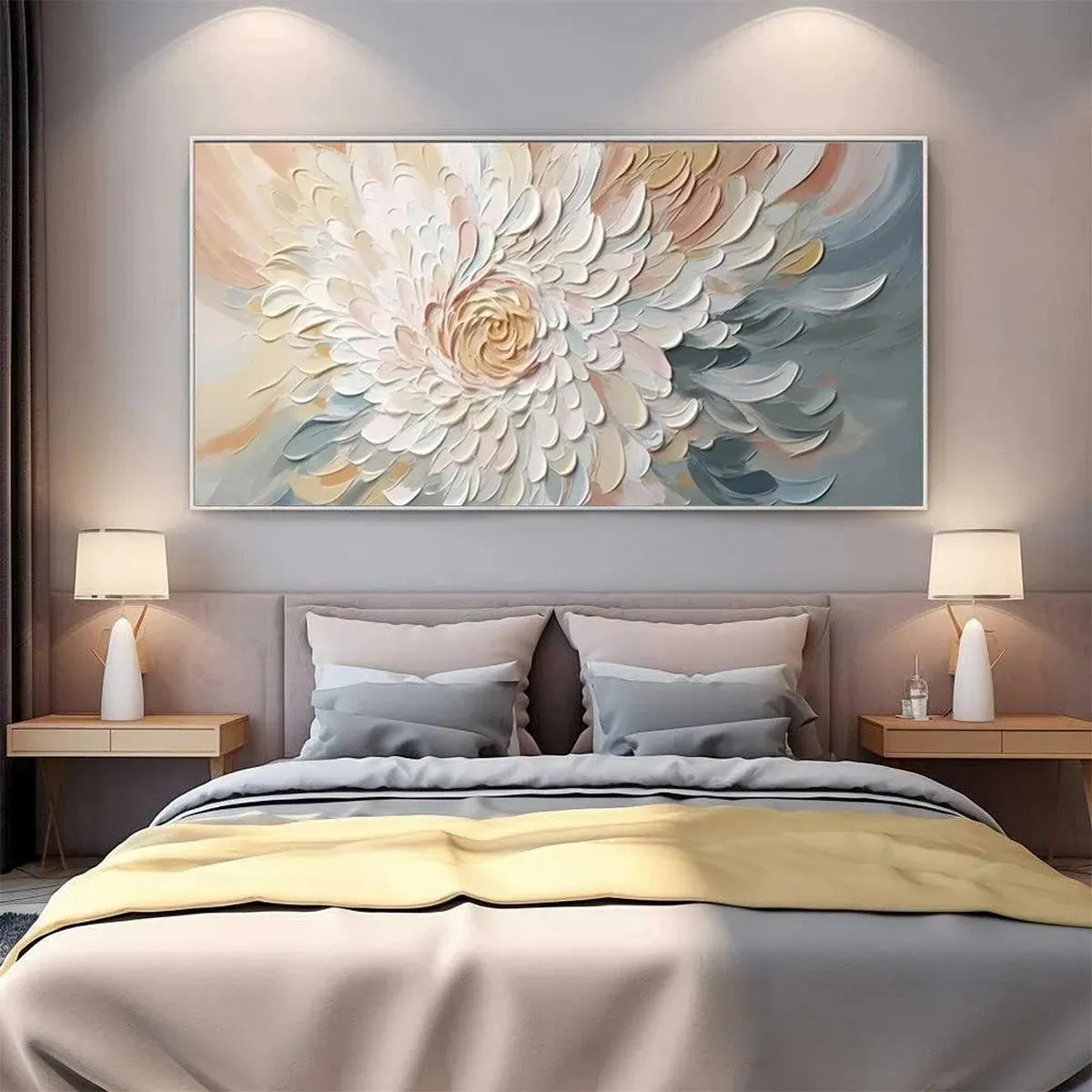 Textured 3D Abstract Flower | Impasto Floral Wall Art #AA 134
