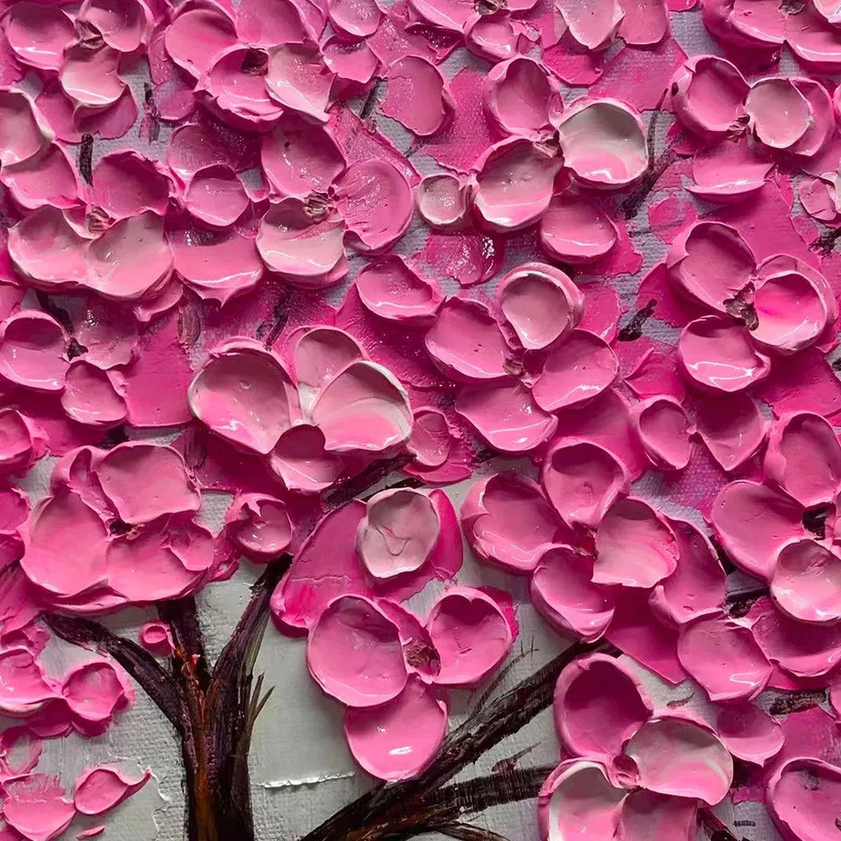 Blooming Pink Cherry Blossom Canvas | Panoramic Sakura Art #AA 343