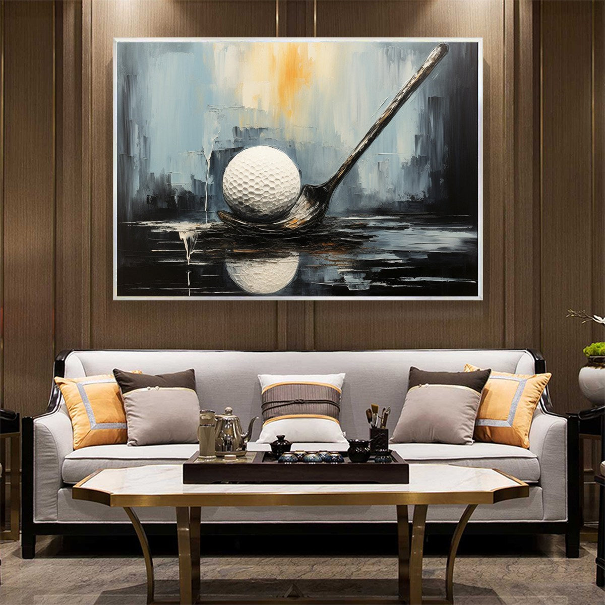 Modern Golf Painting | Abstract Sports Wall Art #AA 229