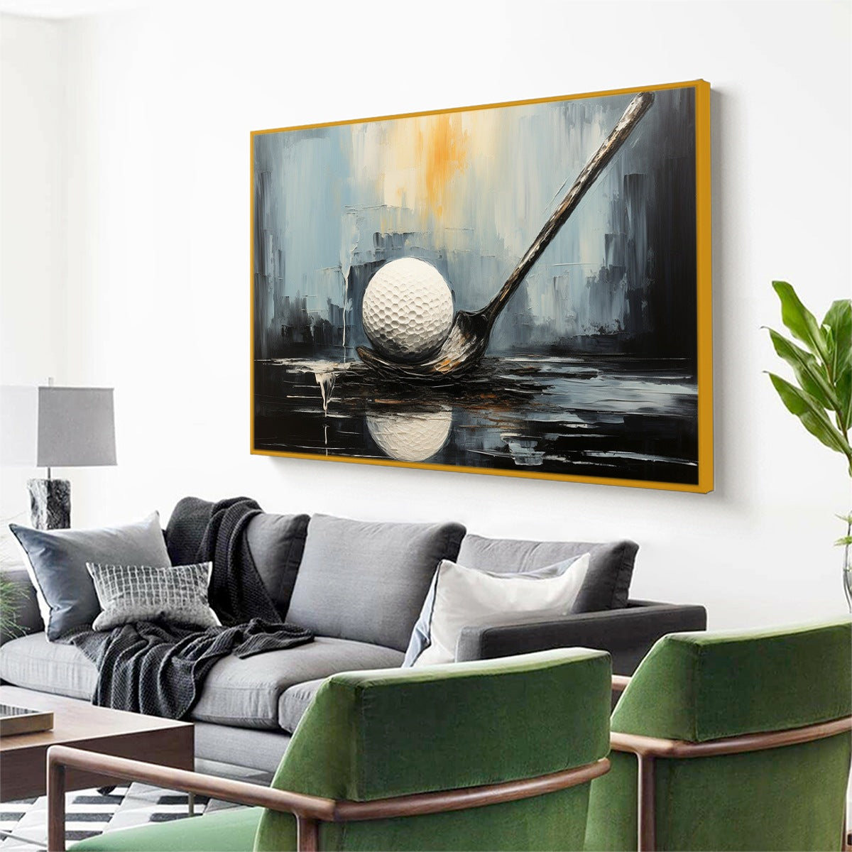 Modern Golf Painting | Abstract Sports Wall Art #AA 229