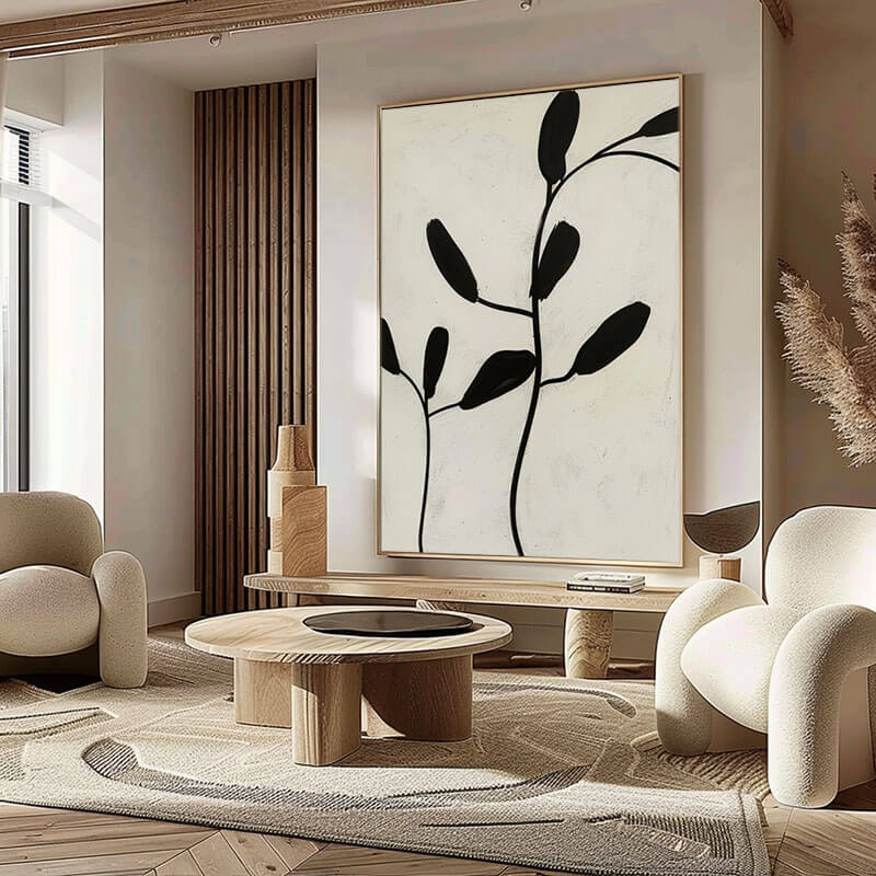 Serene Zen Botanical Art | Calming Minimalist Wall Decor #AA 033