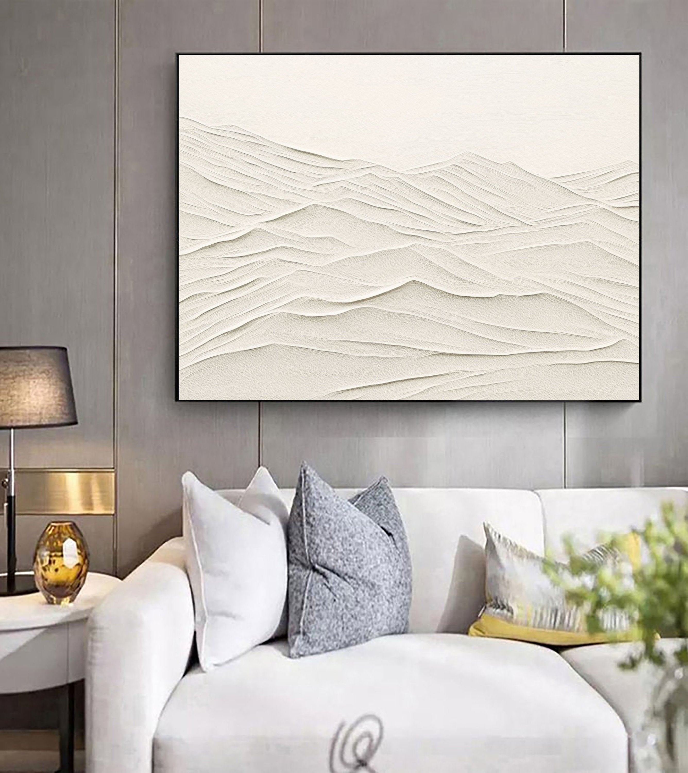 Minimalist Textured Abstract Sand Dune Art Minimalist Decor #JJ 362