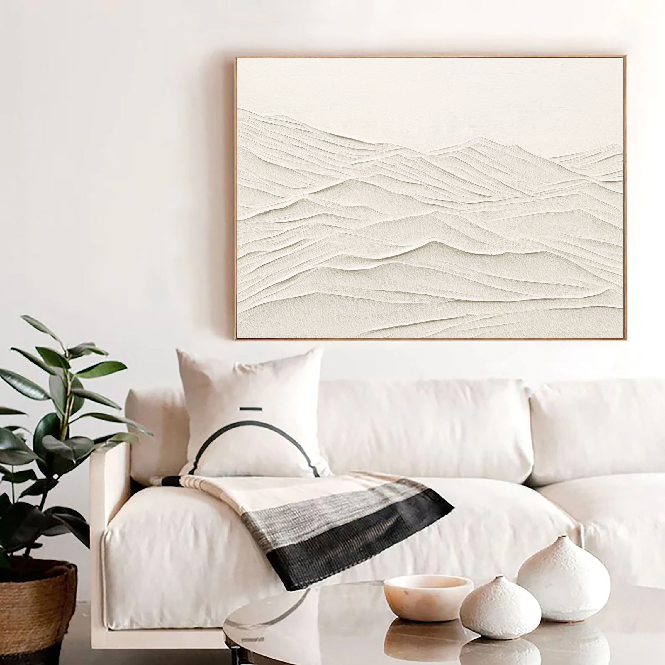 Minimalist Textured Abstract Sand Dune Art Minimalist Decor #JJ 362