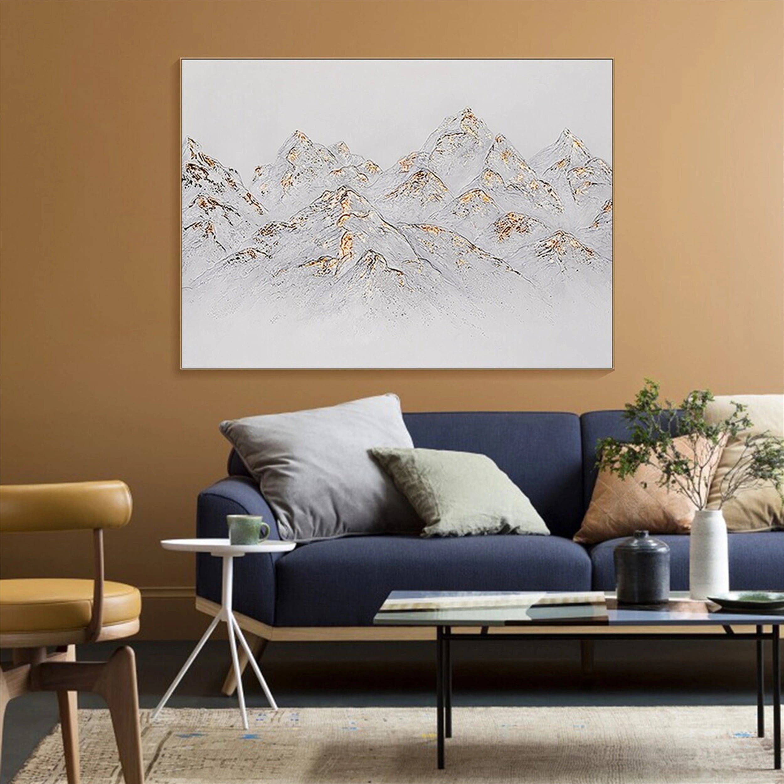 Large 3D Mountain Canvas Art | Textured Nature Painting #JJ 385