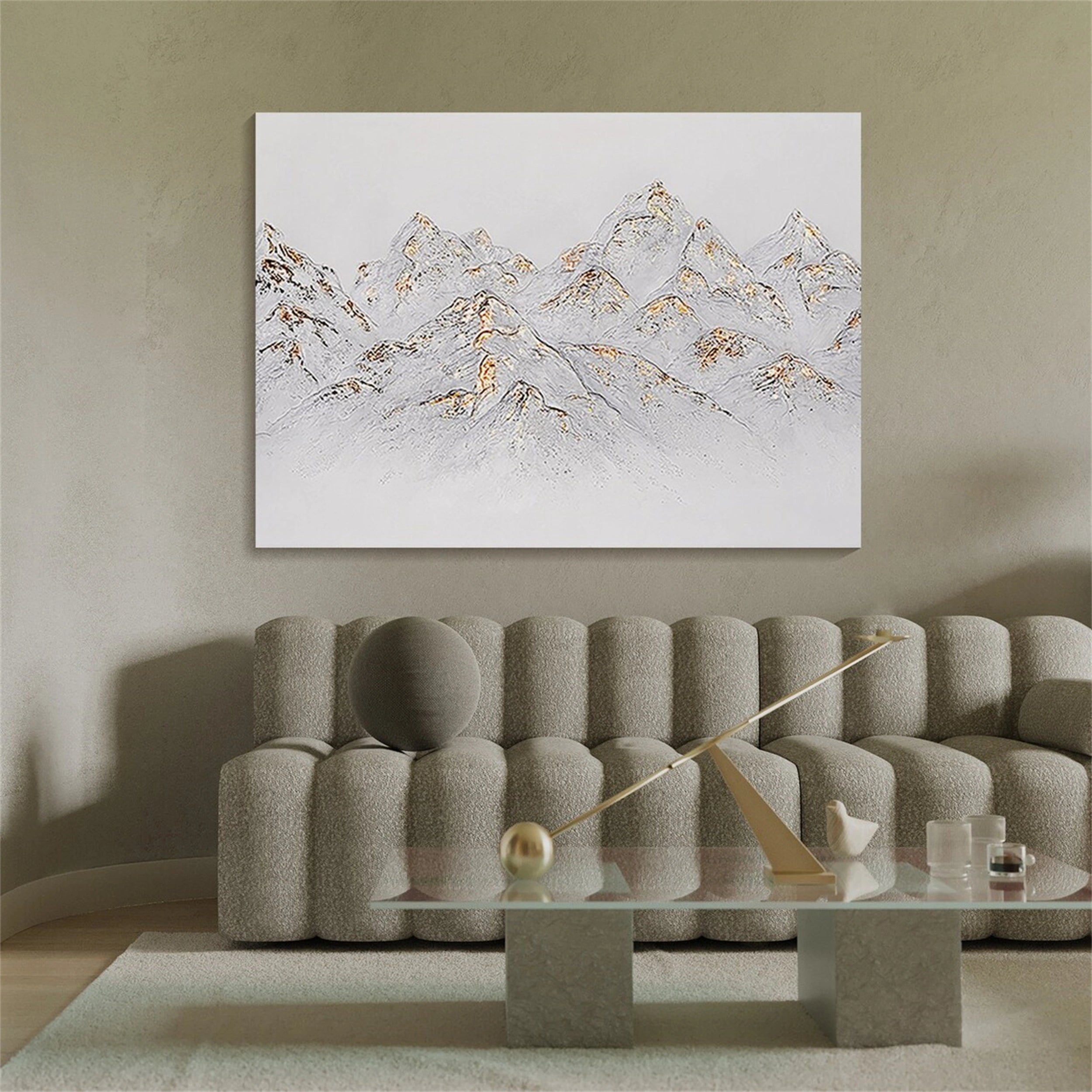 Large 3D Mountain Canvas Art | Textured Nature Painting #JJ 385