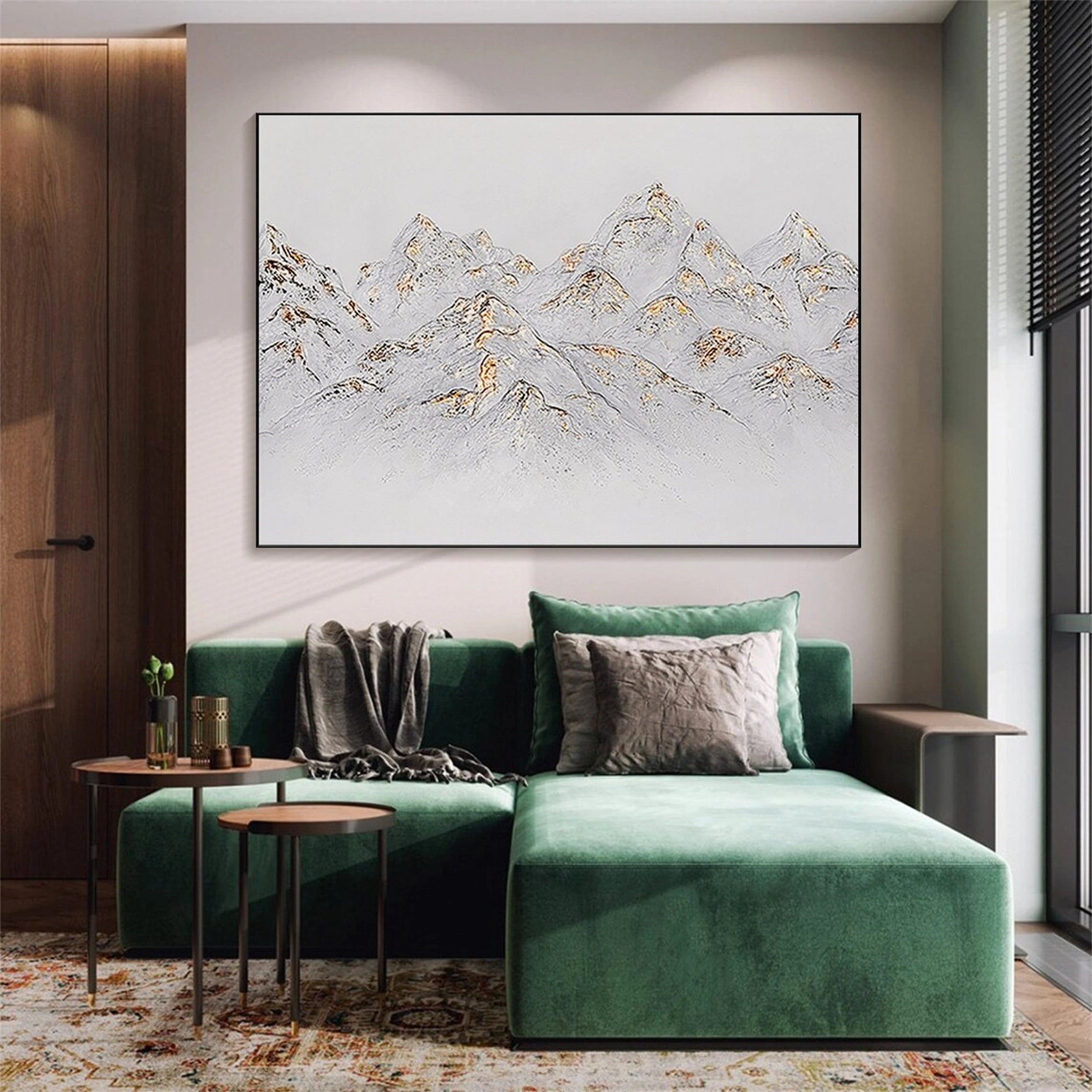 Large 3D Mountain Canvas Art | Textured Nature Painting #JJ 385