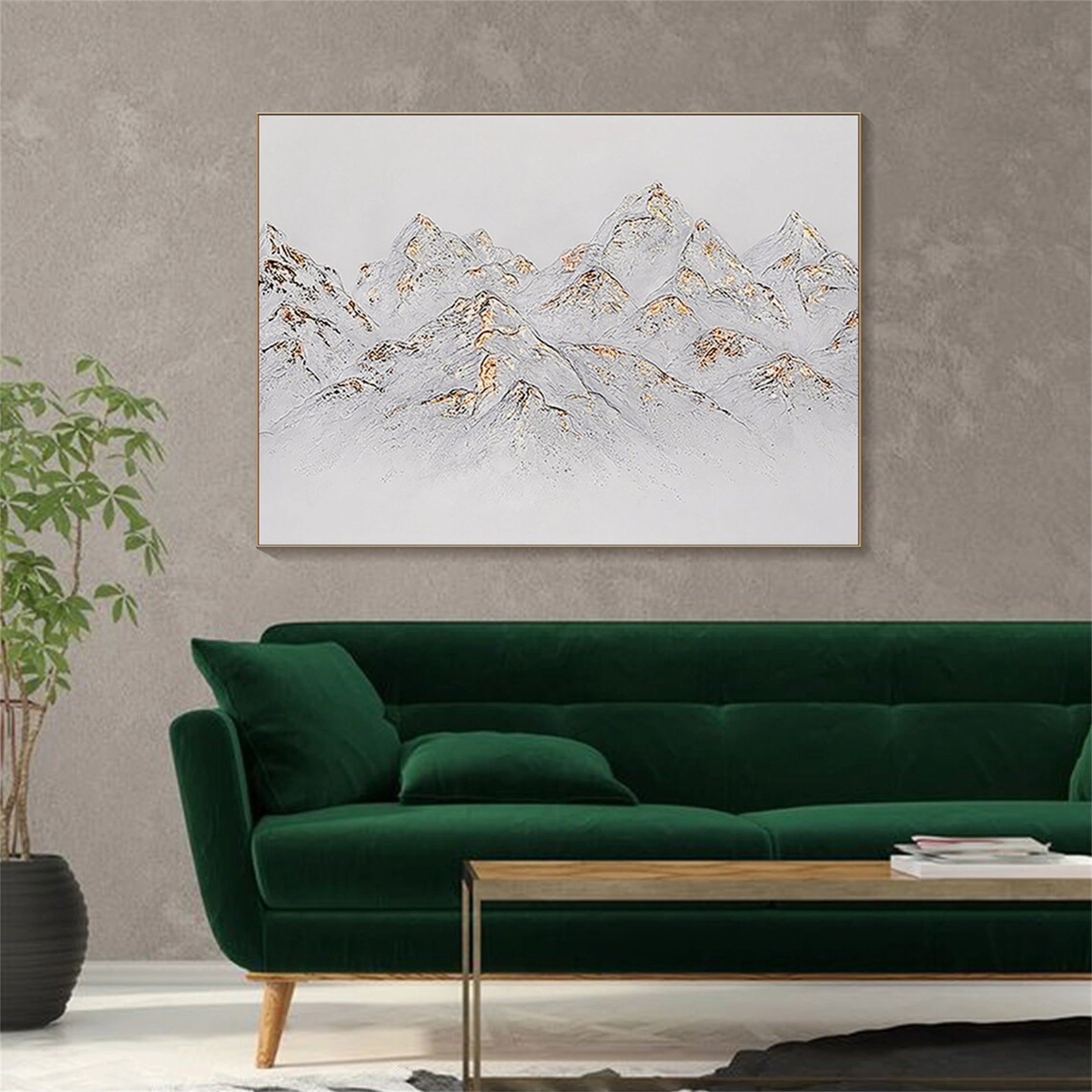 Large 3D Mountain Canvas Art | Textured Nature Painting #JJ 385