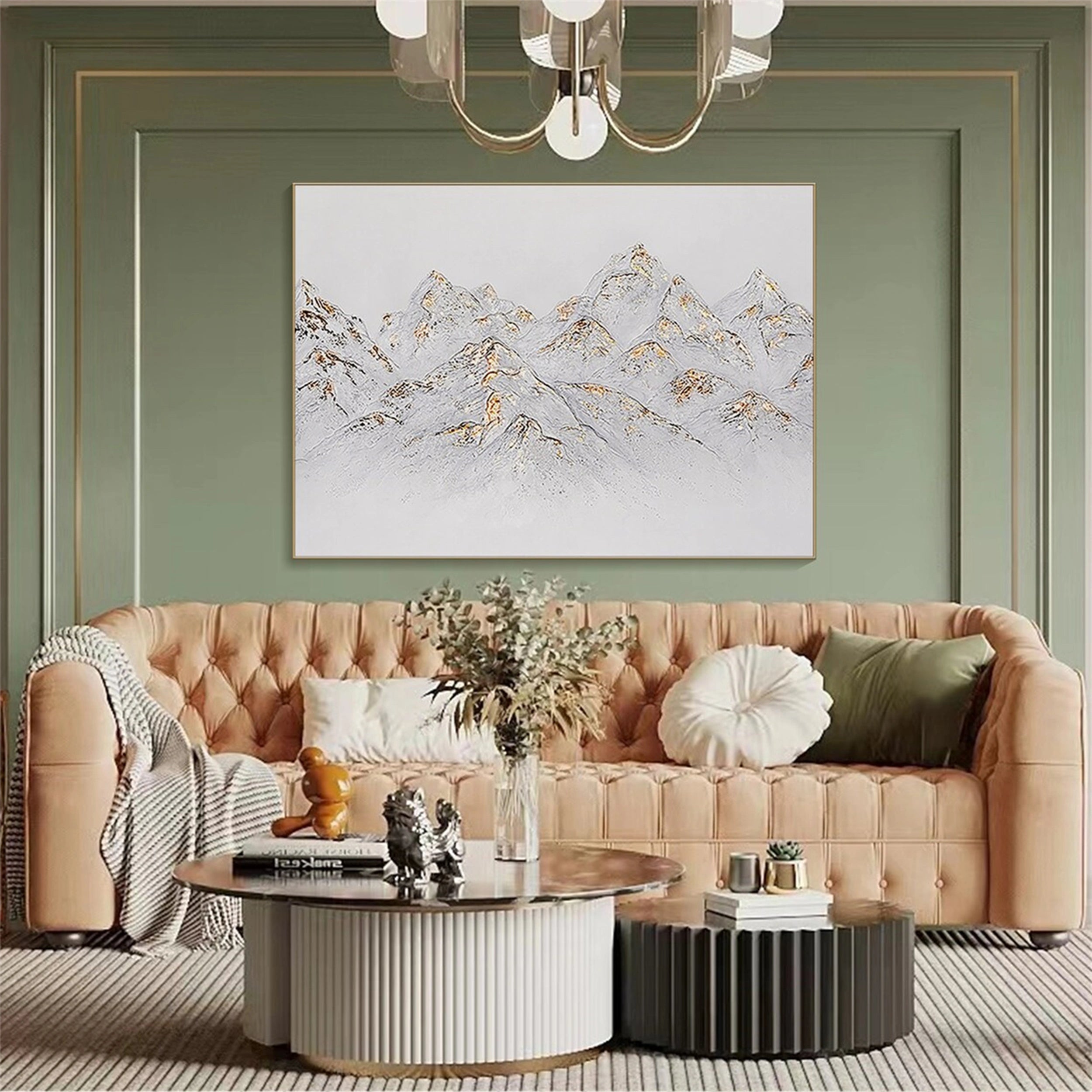 Large 3D Mountain Canvas Art | Textured Nature Painting #JJ 385