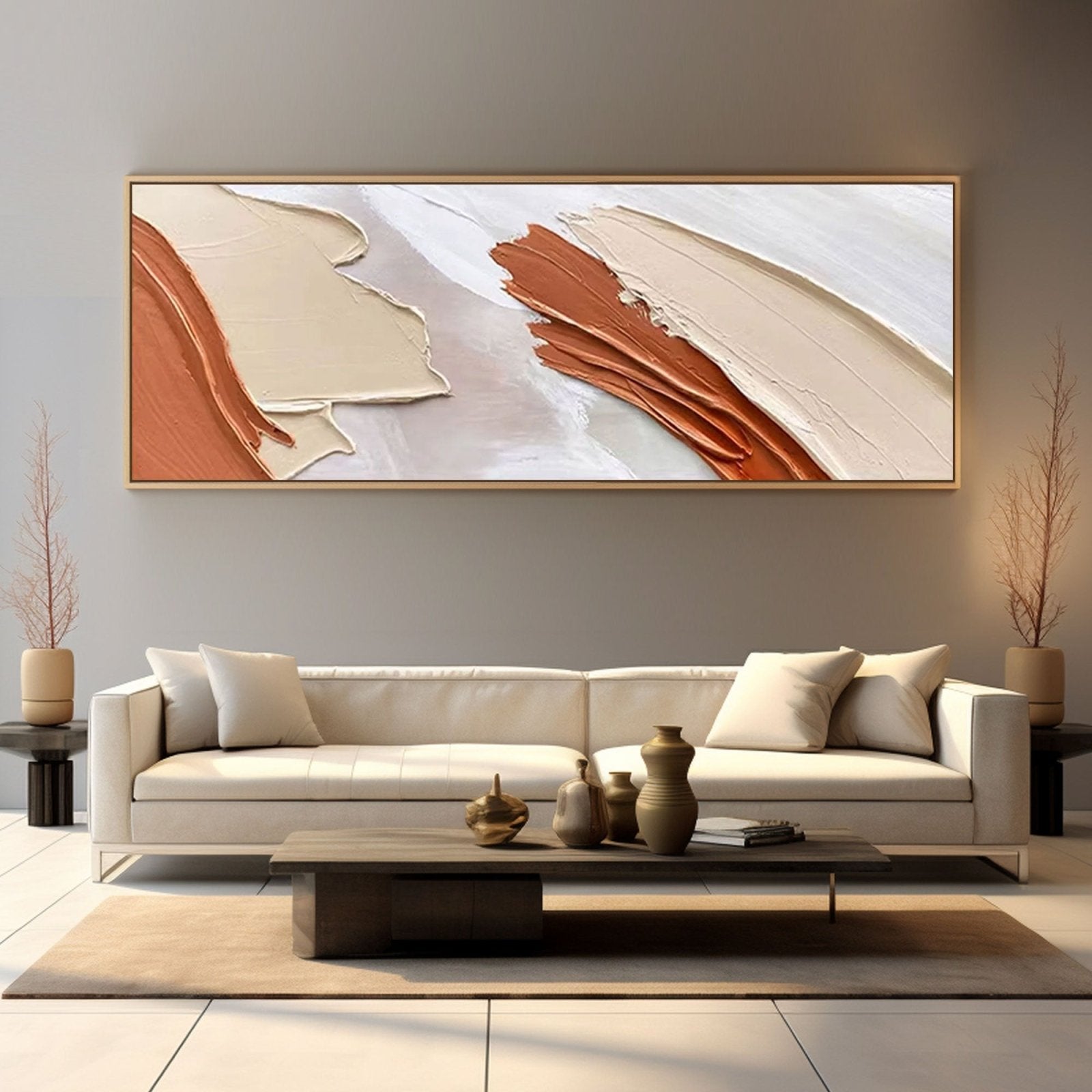 Minimalist 3D Textured Plaster Wall Art | Horizontal #TC 218