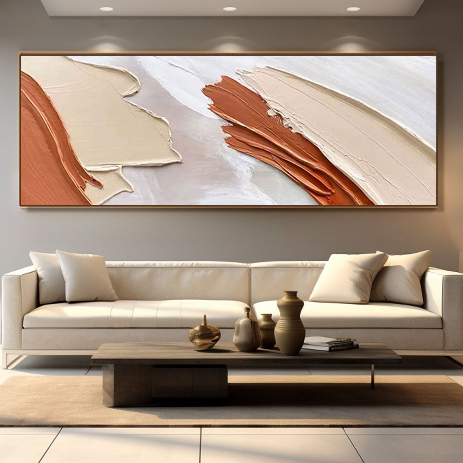 Minimalist 3D Textured Plaster Wall Art | Horizontal #TC 218