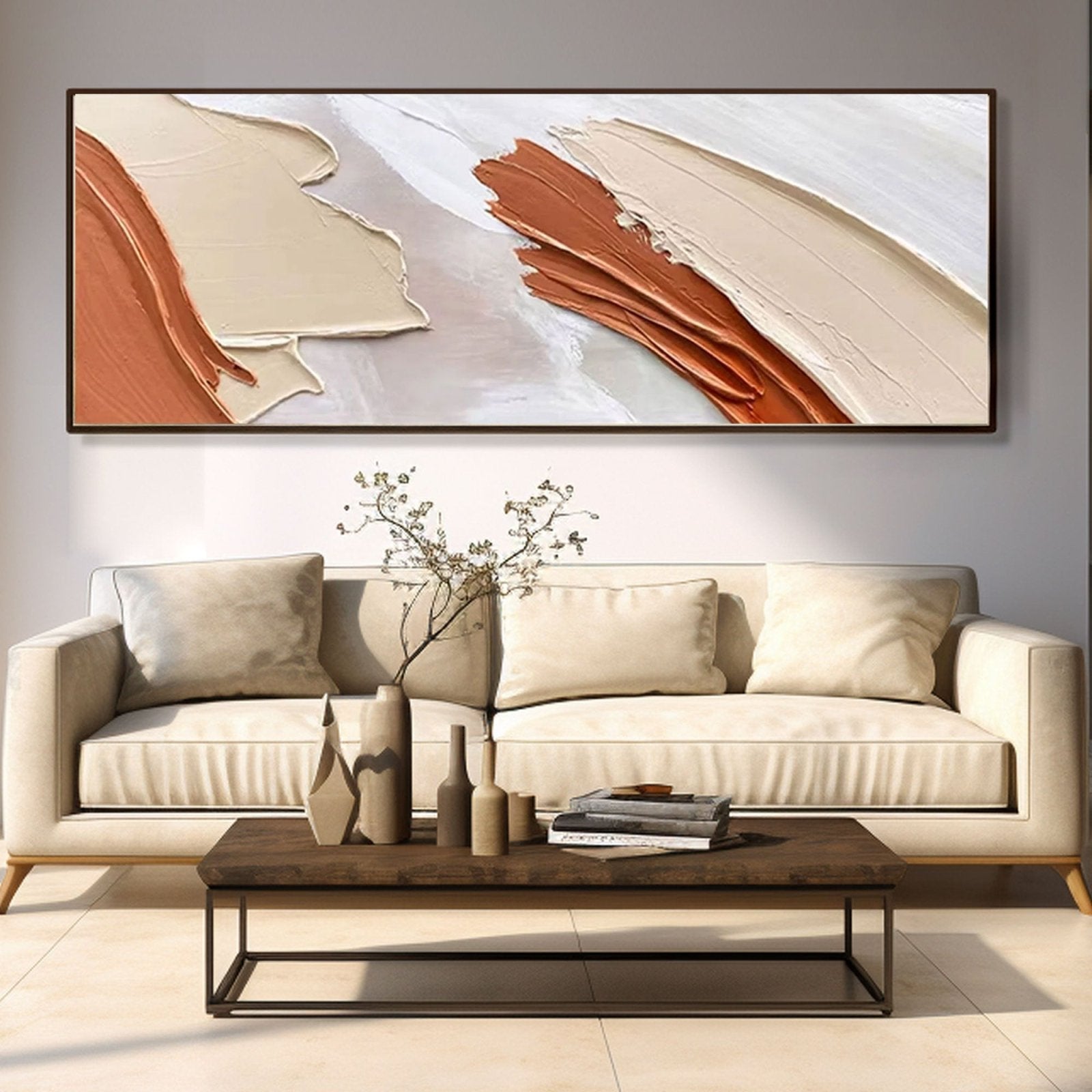 Minimalist 3D Textured Plaster Wall Art | Horizontal #TC 218